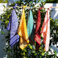 Large 39" Hand Dyed Batik Bandana - Soft Lightweight Cotton, Blue Stone