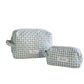 Gingham Matcha Make-up Pouch - Small