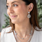 Silver Teardrop Lace Earring