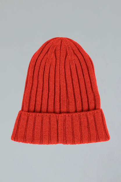 Ribbed Beanie - Scarlett