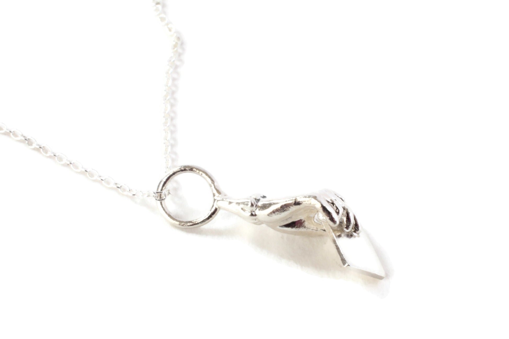 Sterling silver love letter necklace