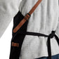 Waxed Canvas Work Apron with Leather Straps & Utility Pockets