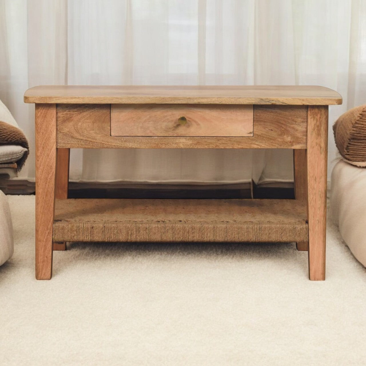 Solid Wood Rope Coffee Table