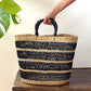 String Basket Tote - Natural & Black
