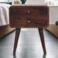 Solid Wood Curved California Walnut Nightstand