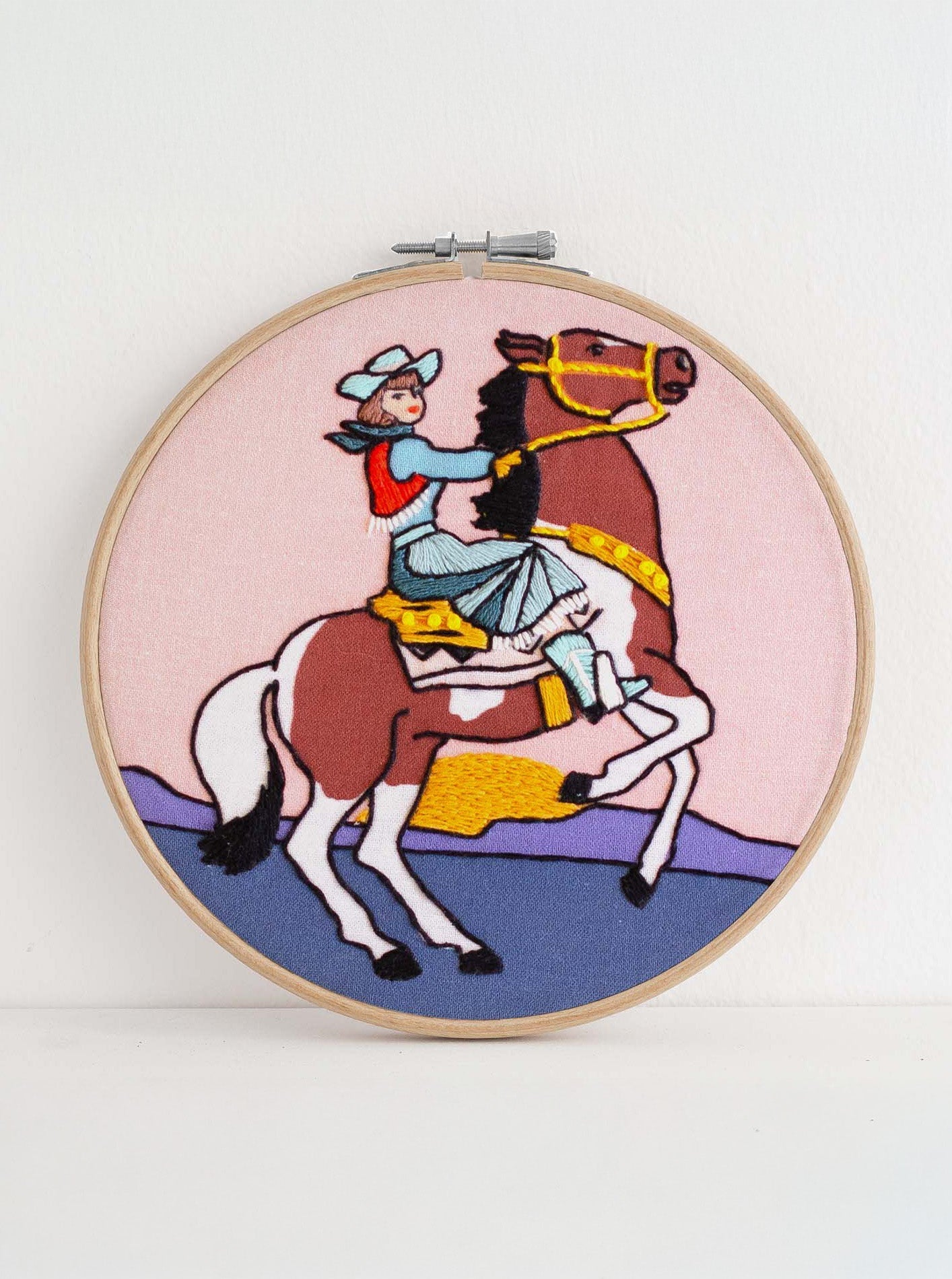 COWGIRL PREMIUM EMBROIDERY KIT - 6 IN