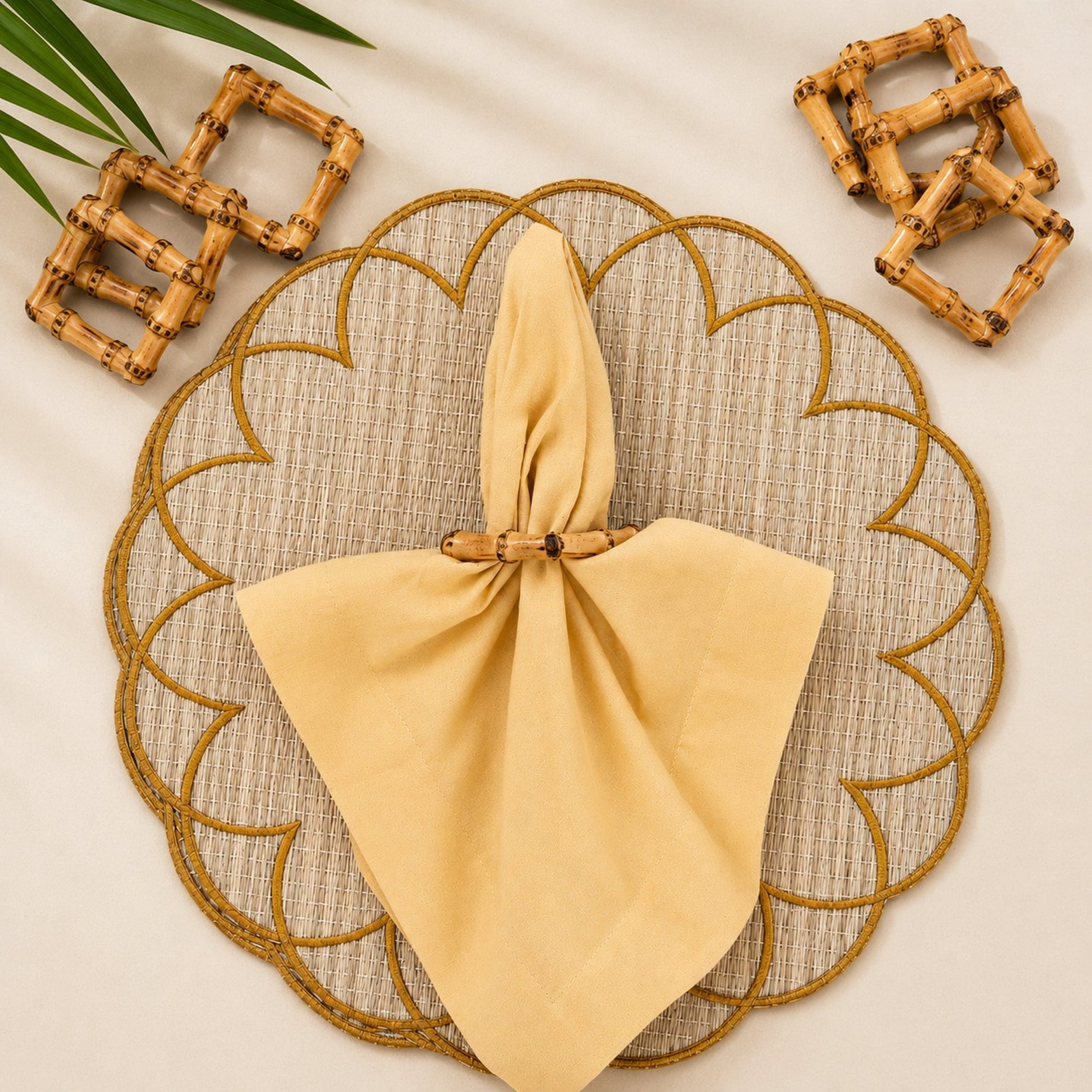 Square Bamboo Napkin Ring