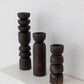 Abstract Wooden Tealight Totem Candle Holder