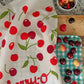 Cherry Dish Towel + Sponge Cloth Gift Set