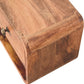 Solid Wood Mini Honey Caramel Wall-Mounted Bedside Table