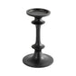 Modern Black Aluminum Candle Holder for Home Decor, 8 Inches