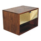 Solid Wood Sunburst Wall-Mounted Bedside