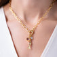 Fish and Pomegranate Charm Drop Necklace
