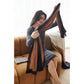 Iris Brown Cashmere Merino Handwoven Scarf