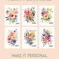 All-in-One Watercolor Art Prints + Postcards: Vibrant Botanicals