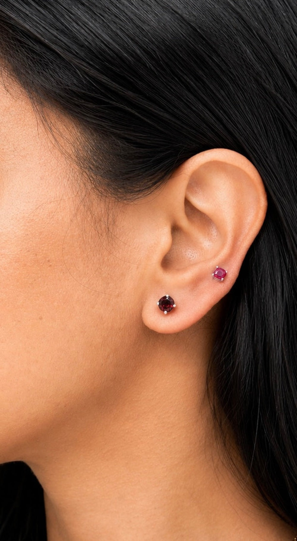Oval Birthstone Stud Earrings