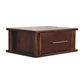 Solid Wood Wall-Mounted Bedside with Brass Handle