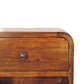 Solid Wood Mini Curve Floating Nightstand