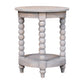 Solid Wood Ellsworth Round Side Table in Acid Wash