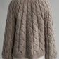 TOMO MIX CABLE HANDKNIT - OAT HEATHER