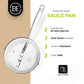 BE | LIVING Essential Series Stainless Steel Sauce Pan with Glass Lid - 16cm - BLCSP01016SS
