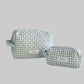 Gingham Matcha Make-up Pouch - Small