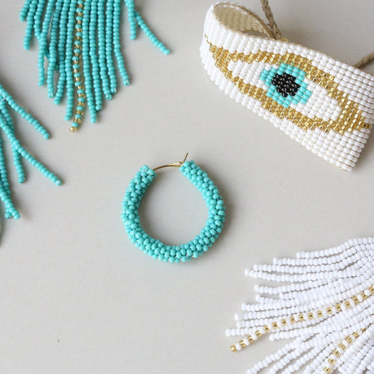 Turquoise Chunky Hoop
