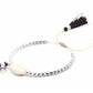 Beaded Shell Tassel Bracelet Chocolate