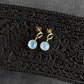 Sona Chalcedony Blue Gem Drop Earrings