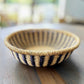 Handwoven Large Tray Basket - Natural & Black