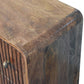 Solid Wood Honey Caramel T-Bar Ridged Chest