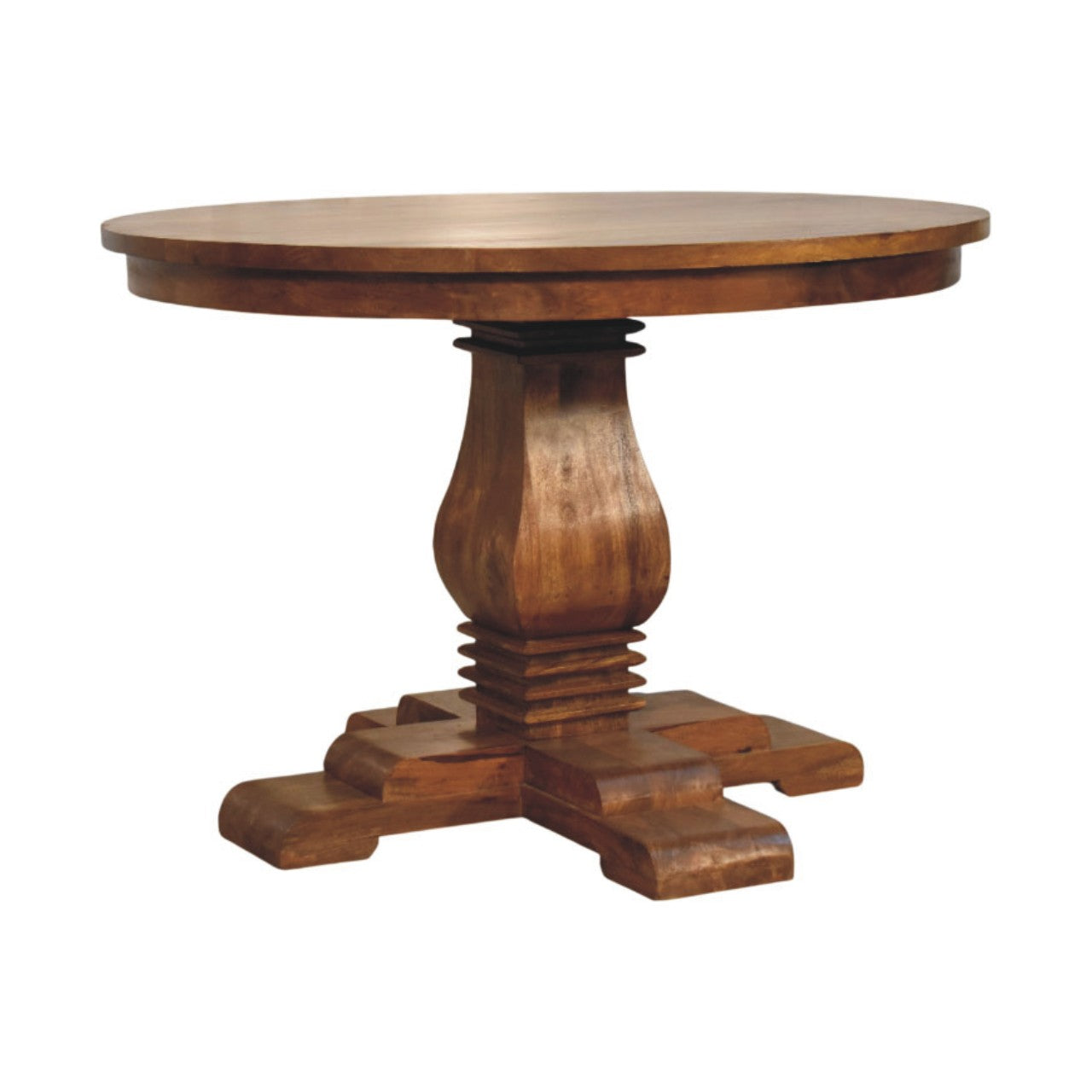 Solid Wood Round Pedestal Dining Table