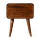 Solid Wood Curved Nightstand