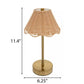 Scalloped Rattan LED Table Lamp