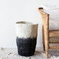 Eclipse Black & White Wool Floor Vase