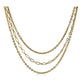 Gold Delicate Three Strand Necklace