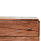 Solid Wood Curved Honey Caramel Chest