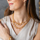 Layered Gemstone Charm Necklace