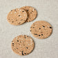 Wiid Black & White Speckled Cork Coasters - Set of 4