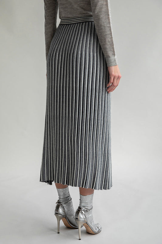 ADELINE SKIRT - GREY IVORY