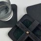 Woven Square Coasters  (Set of 4 with Holder)