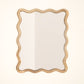 Decorative Wavy Wall Mirror with Mango Wood Frame, 36x48"