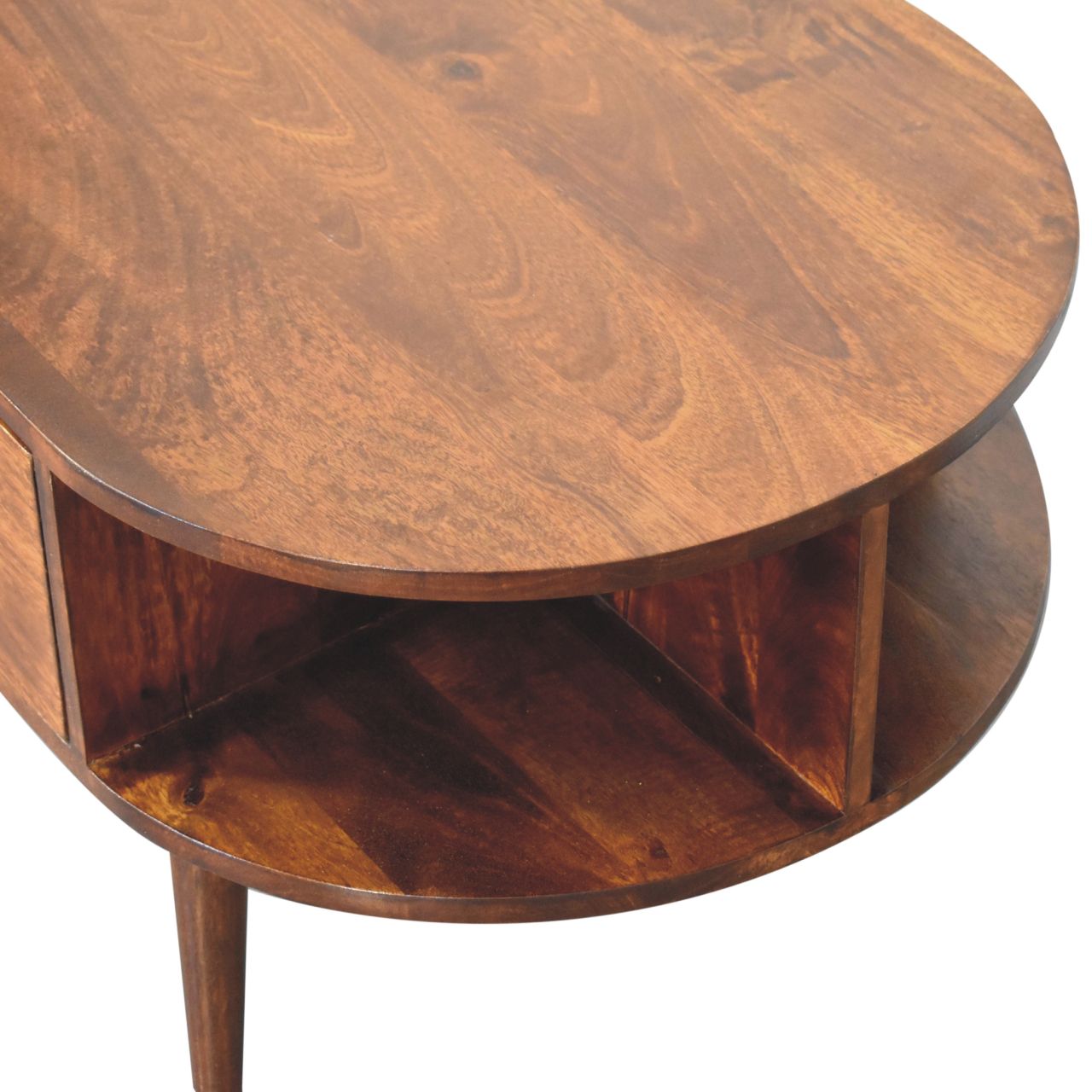 Solid Wood Oval Coffee Table
