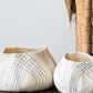 White Ghana Wool Linear Basket
