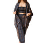 Angela Short Kimono Duster in Deep Sea Blue