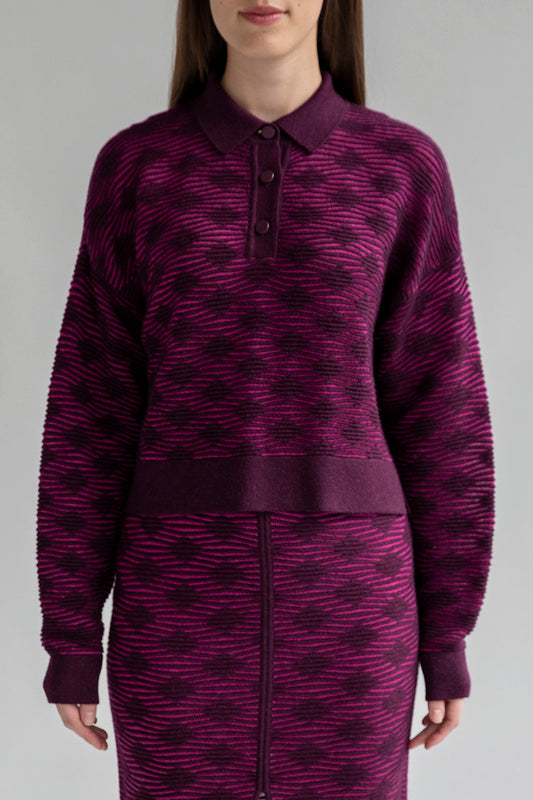 AMELIE POLO - FUCHSIA AUBERGINE