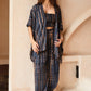 Angela Short Kimono Duster in Deep Sea Blue