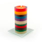 Memphis Stripe Painted Candles