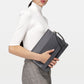 Envelope Clutch in Vegetable tanned calfskin and Suede Leather