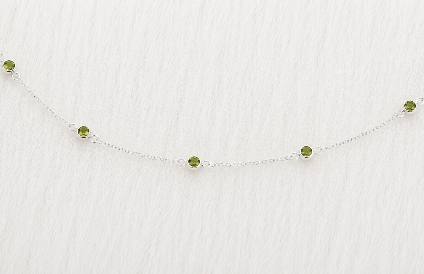 August Birthstone Bracelet — Peridot